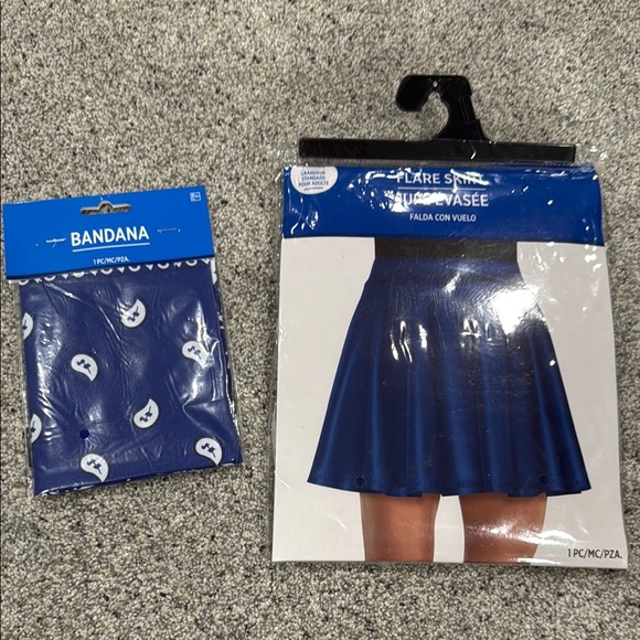 Blue Women's Skirt and bandana set - Picture 1 of 6